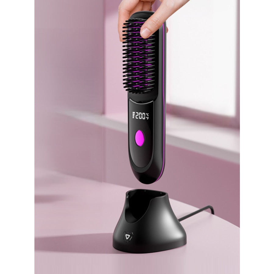 Fast Heating Anti-Scald Straightening Comb Black / ONESIZE Apparel and Accessories