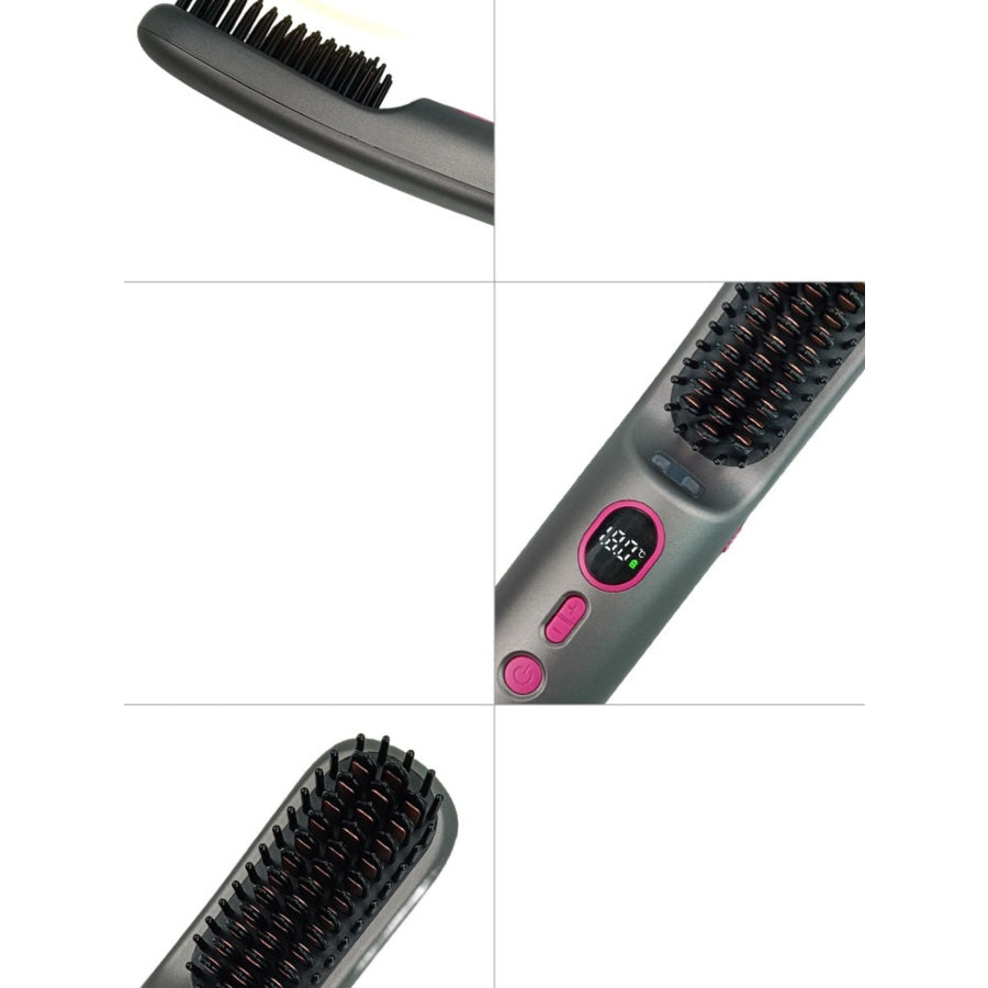 Fast Heating Anti-Scald Straightening Comb Grey / One Size Apparel and Accessories
