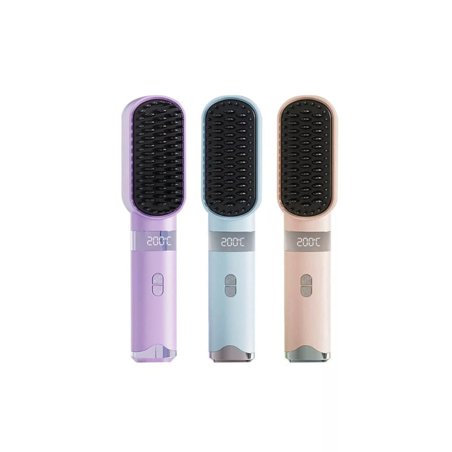 Fast Heating LCD Display Straightening Comb Lilac / One Size Apparel and Accessories