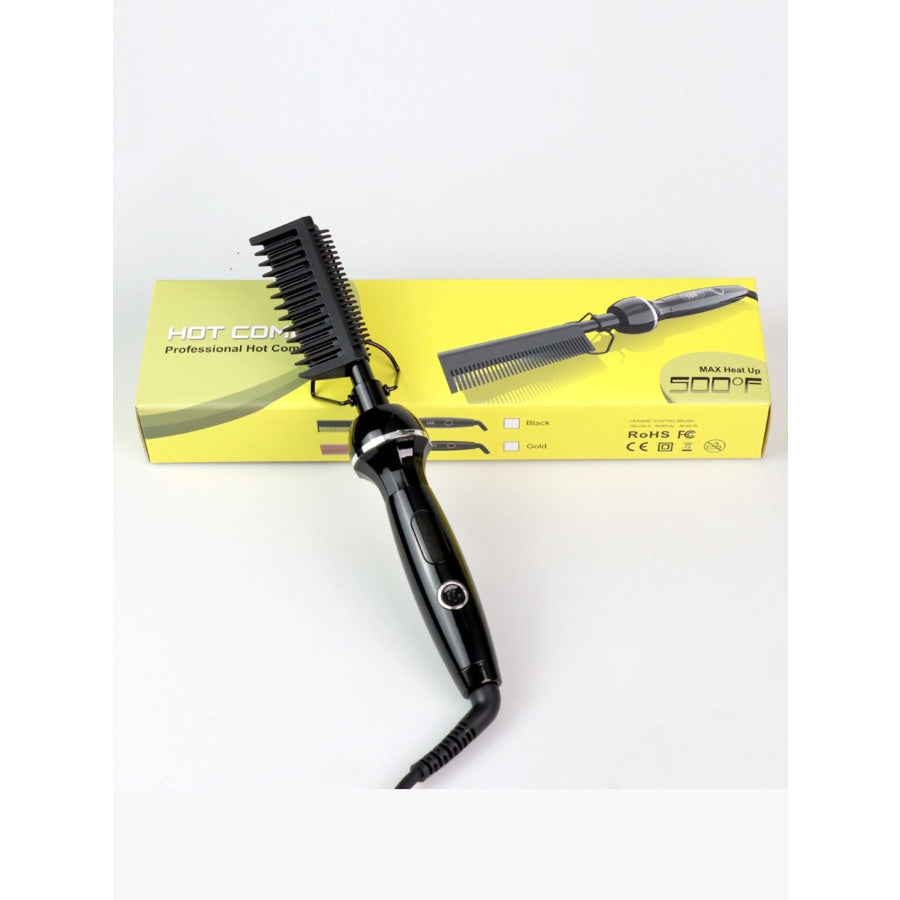 Fast Heating Straightening Comb Black / European plug Apparel and Accessories
