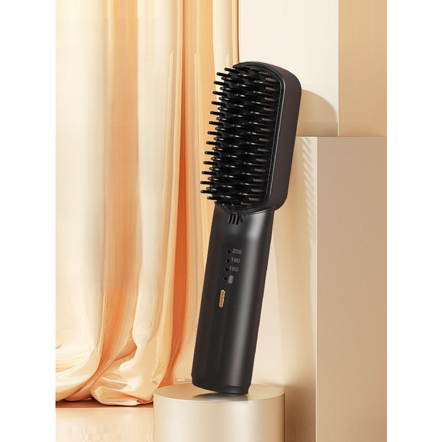 Fast Heating Straightening Comb Black / One Size Apparel and Accessories