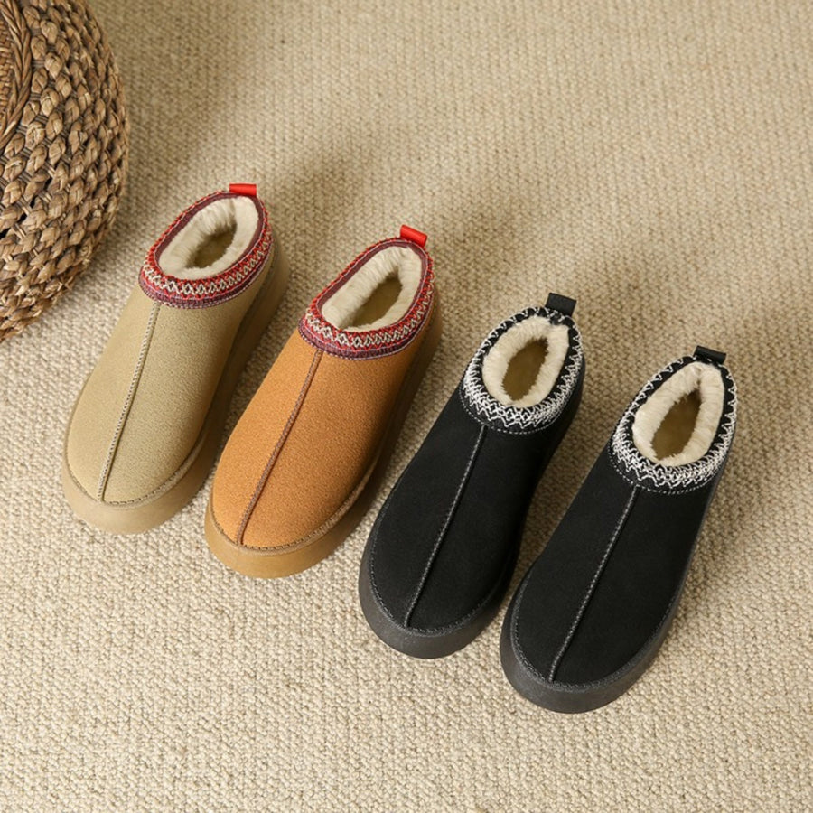 Faux Fur Center-Seam Slippers footwear