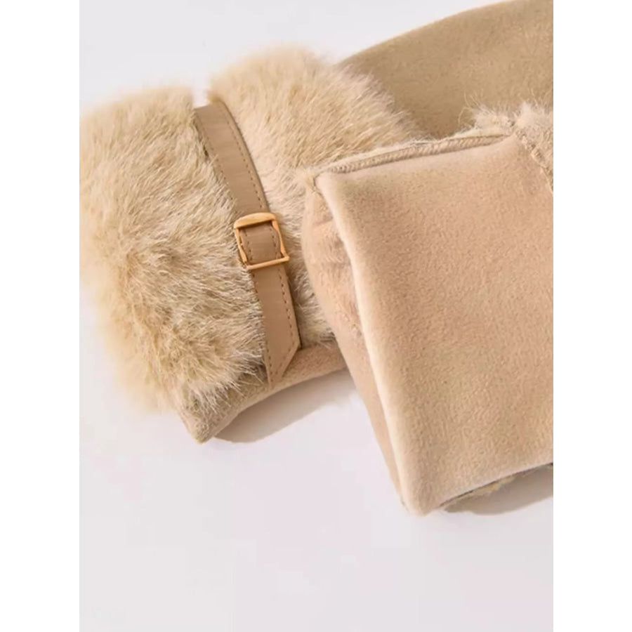 Faux Fur Cuff Gloves Apparel and Accessories