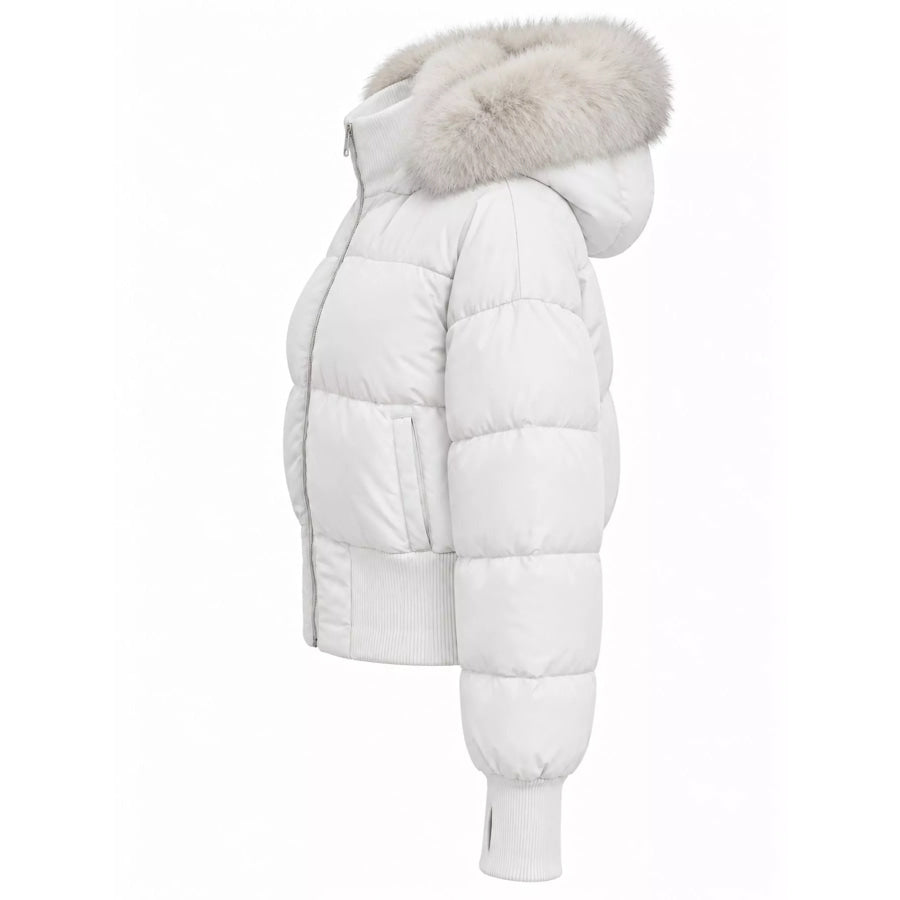 Faux Fur Hooded Puffer Outerwear Apparel and Accessories