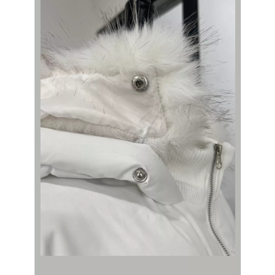 Faux Fur Hooded Puffer Outerwear Apparel and Accessories