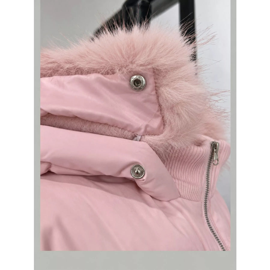 Faux Fur Hooded Puffer Outerwear Apparel and Accessories