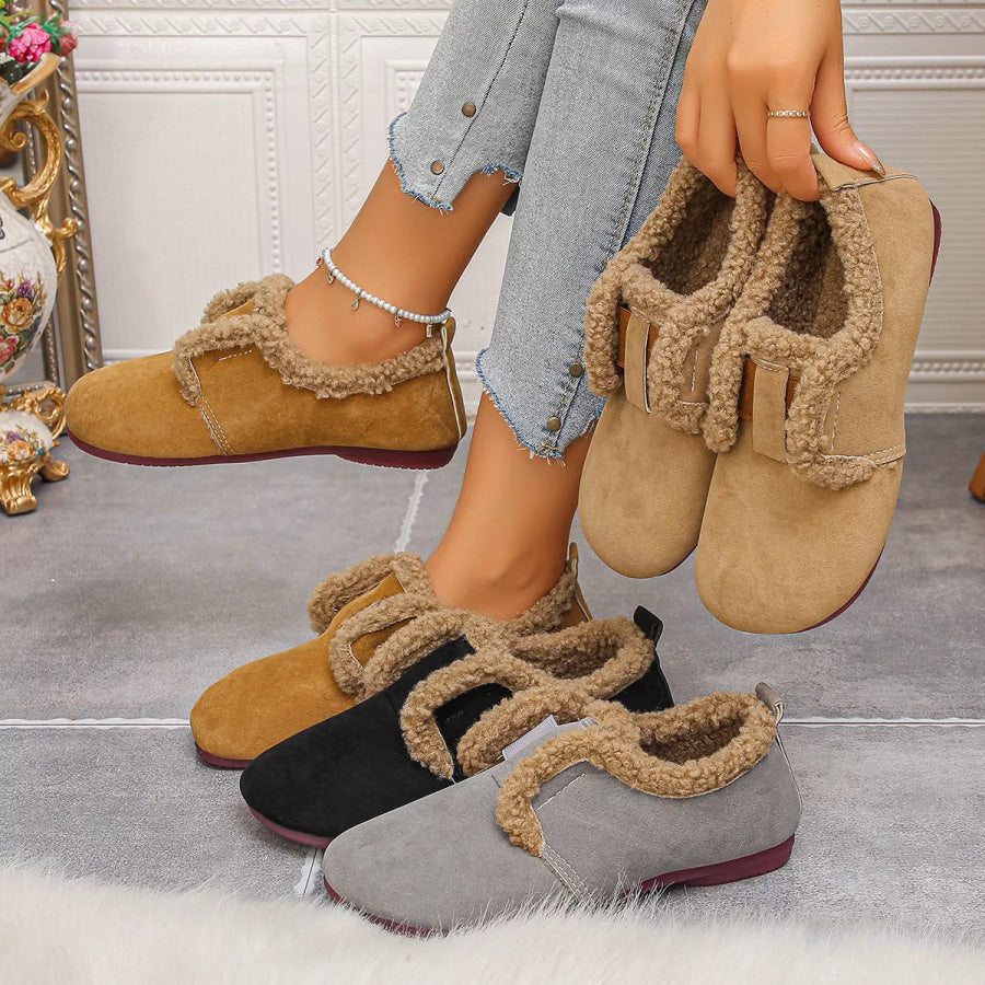 Faux Fur Lined Slip-Ons Apparel and Accessories