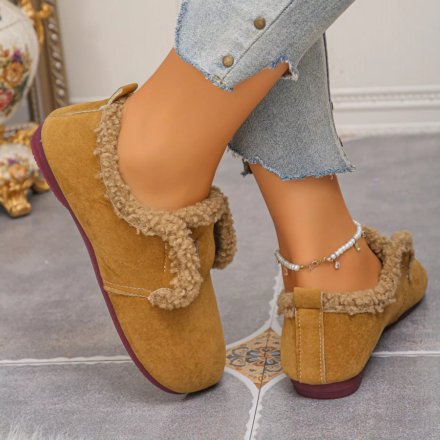 Faux Fur Lined Slip-Ons Apparel and Accessories