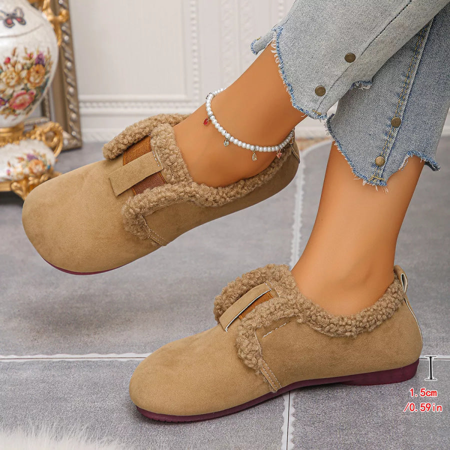 Faux Fur Lined Slip-Ons Apparel and Accessories