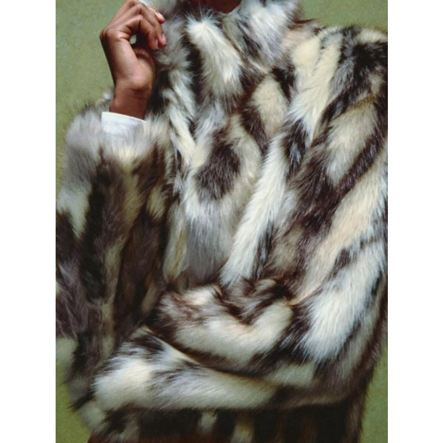Faux Fur Long Sleeve Winter Outerwear Apparel and Accessories