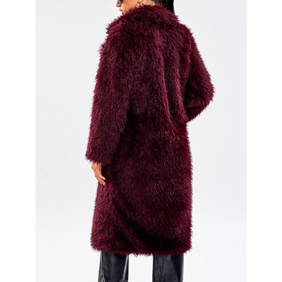 Faux Fur Longline Outerwear Apparel and Accessories