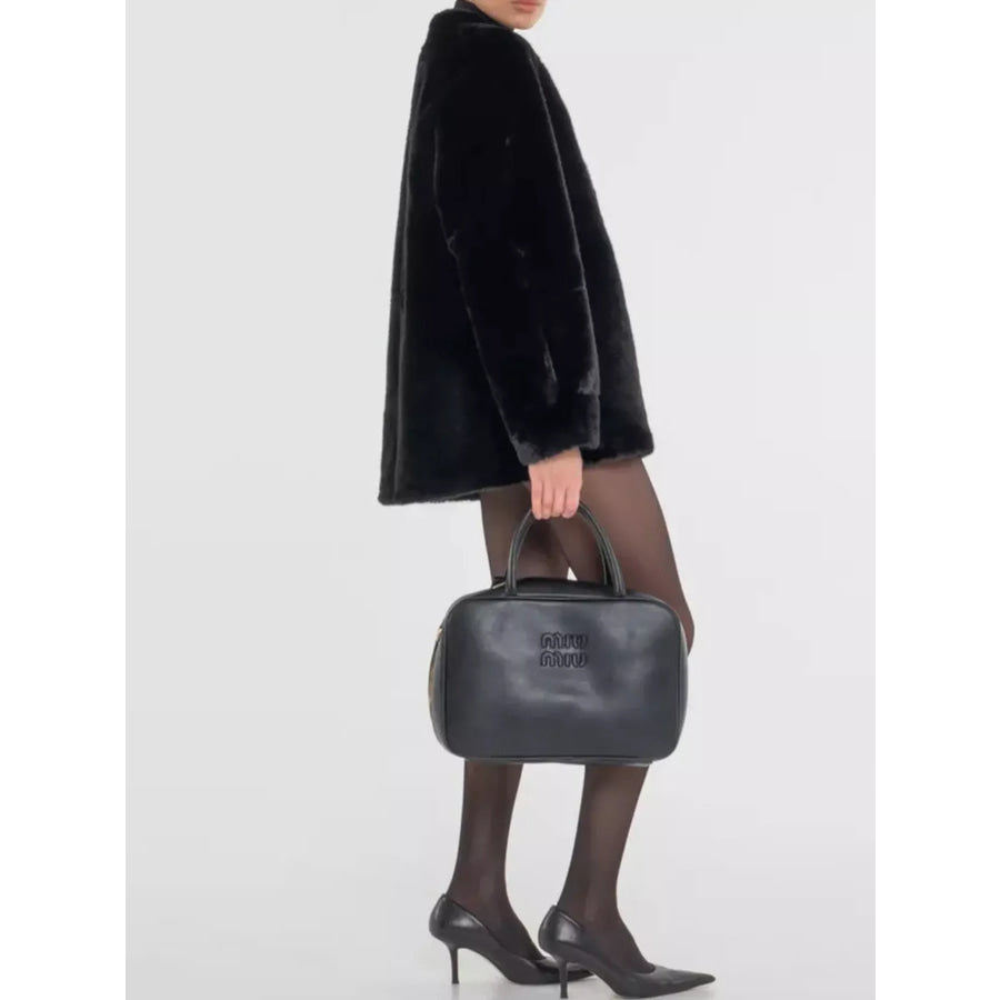 Faux Fur Open-Front Outerwear Apparel and Accessories