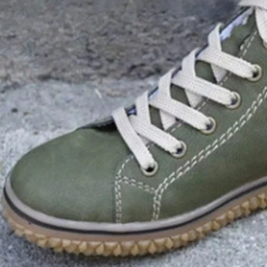 Faux Suede Lace-Up Ankle Boots with Warm Fleece Lining Apparel and Accessories