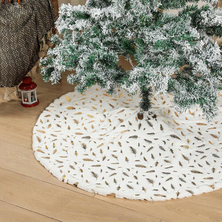 Feather Christmas Tree Skirt Clothing