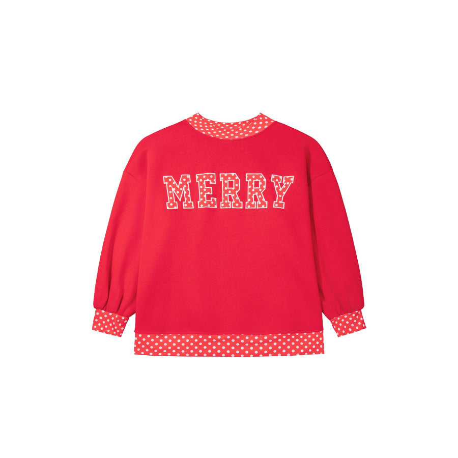 Fiery Red Casual Polka Dot Patchwork Letter Graphic Plus Size Sweatshirt Size/Plus Sweatshirts & Hoodies