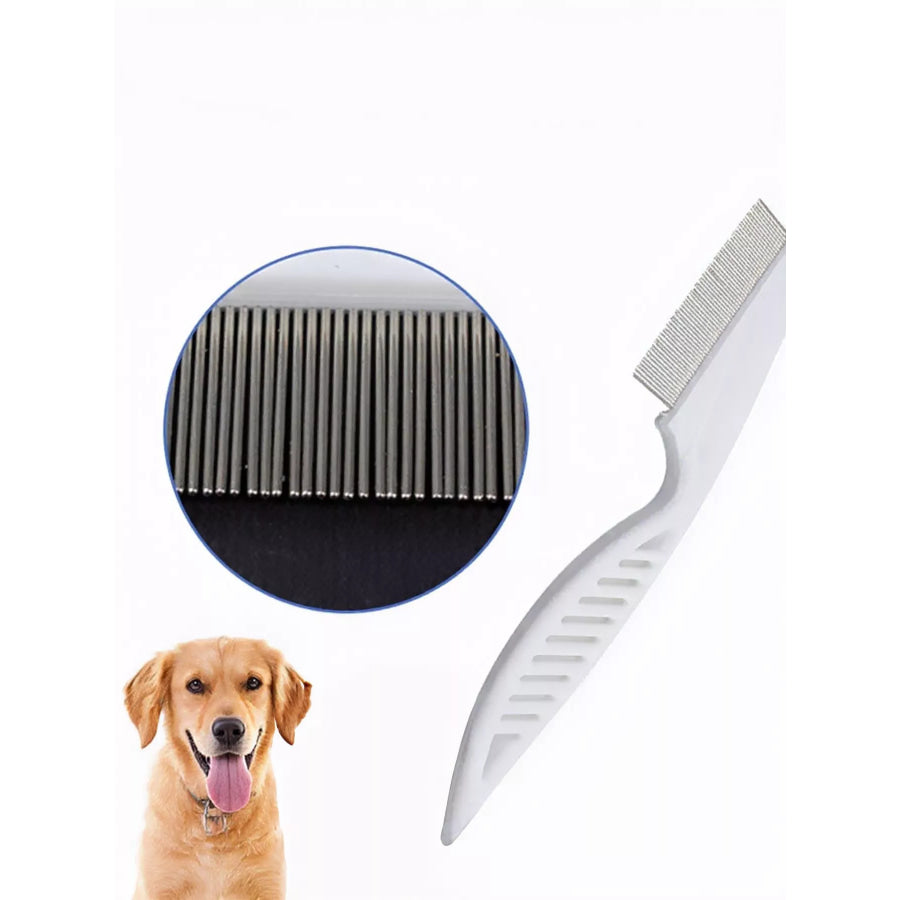 Fine Tooth Pet Hair Remover Comb White / S Apparel and Accessories