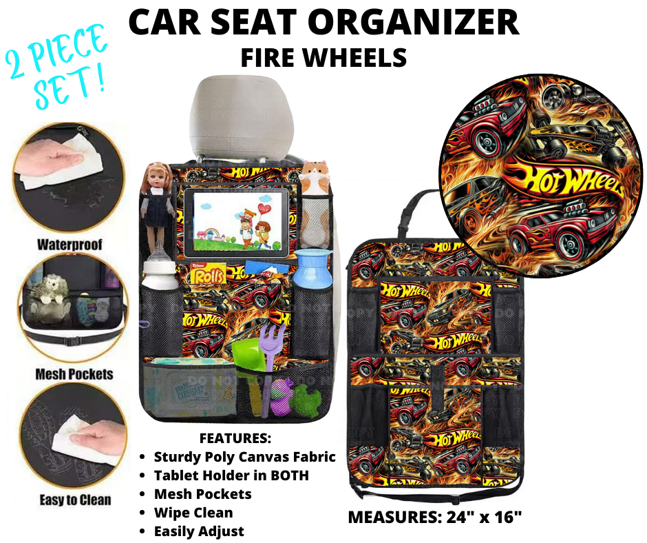 Preorder Custom 2-Piece Car Seat Organisers - Closes 2 Jan - ETA mid Apr 2025