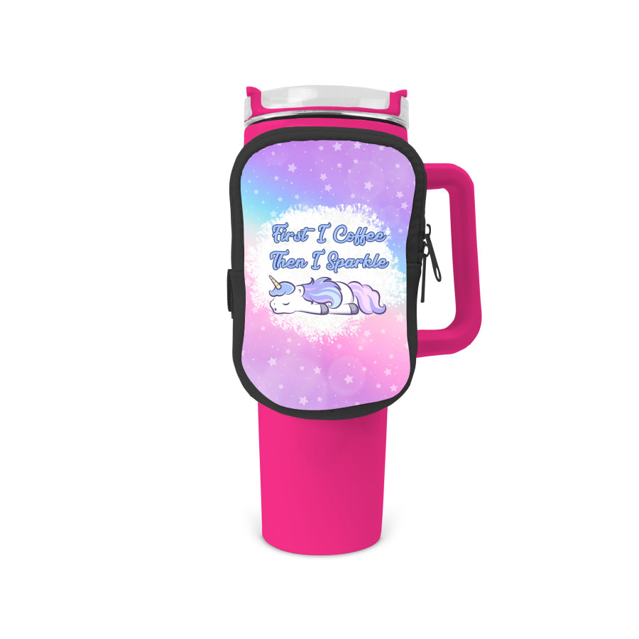 First I Coffee Then I Sparkle Zippered Pouch/Bag For 40oz Tumbler Tumbler