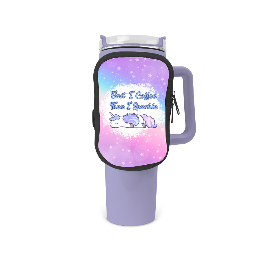 First I Coffee Then I Sparkle Zippered Pouch/Bag For 40oz Tumbler Tumbler