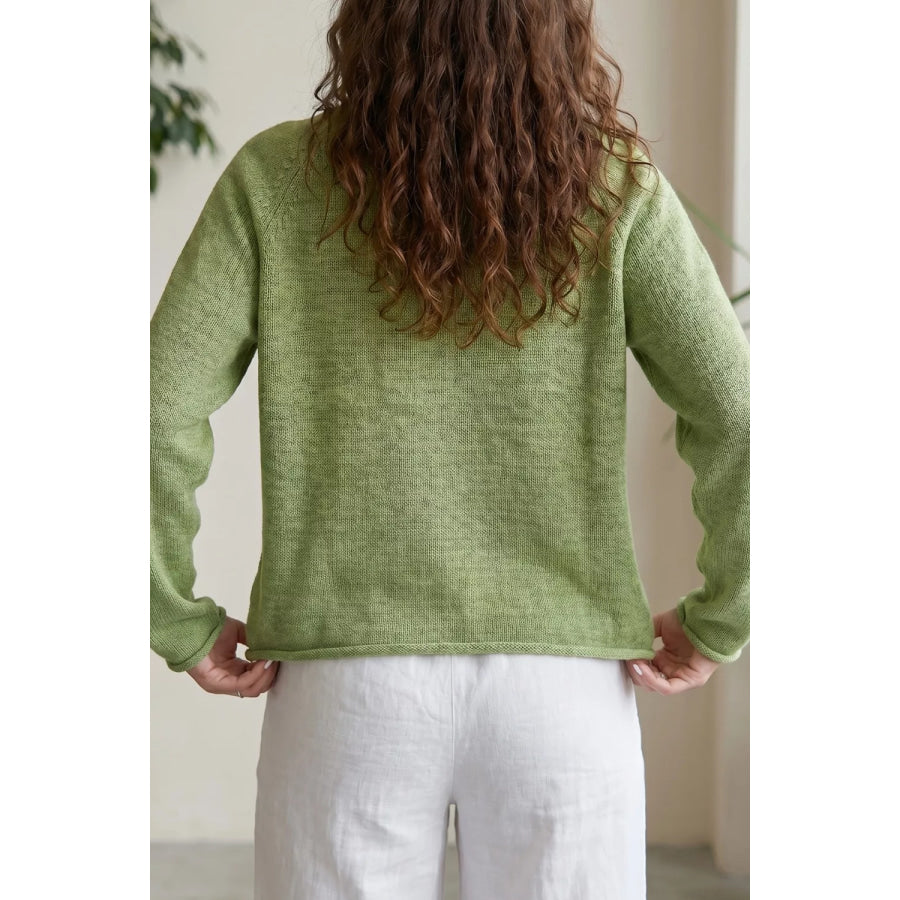 Fish Graphic Round Neck Sweater Apparel and Accessories