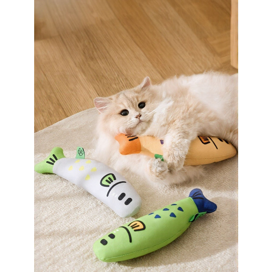 Fish Pet Plush Toy Green / One Size Apparel and Accessories