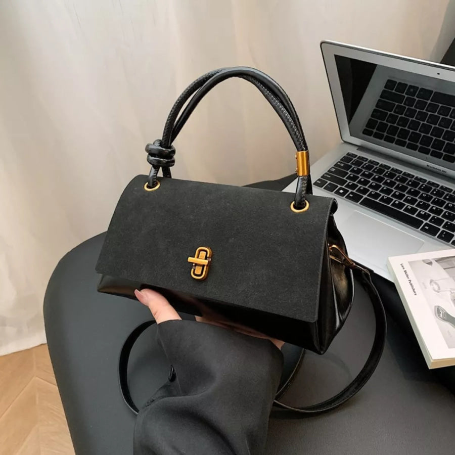 Flap Crossbody Bag with Top Handle Apparel and Accessories