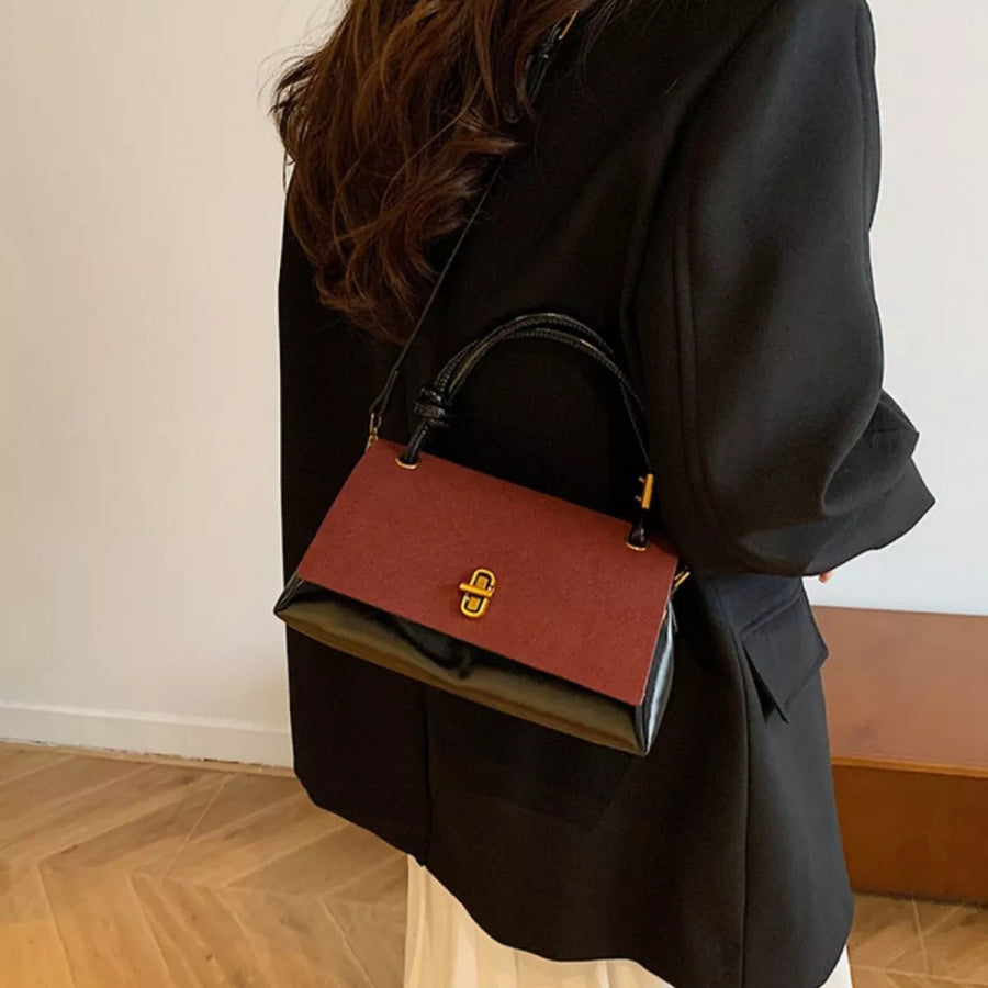 Flap Crossbody Bag with Top Handle Apparel and Accessories