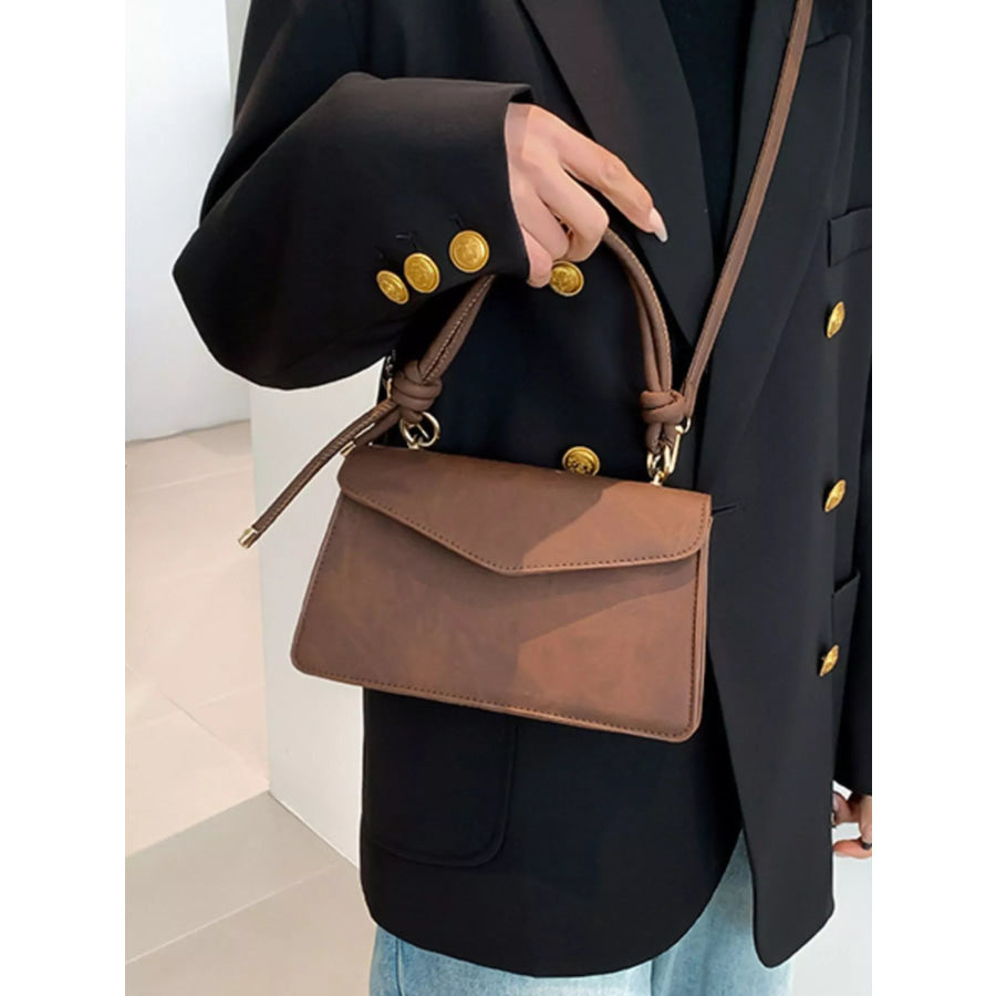 Flap Crossbody Bag with Top Handle Apparel and Accessories