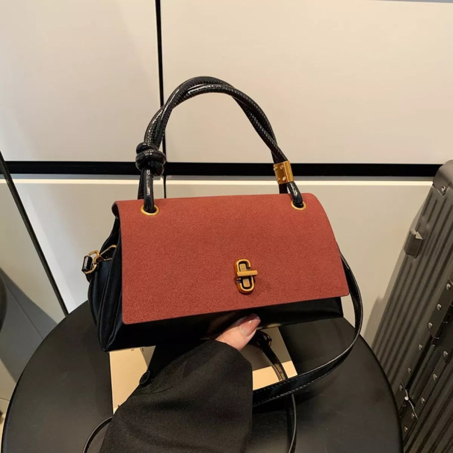 Flap Crossbody Bag with Top Handle Apparel and Accessories