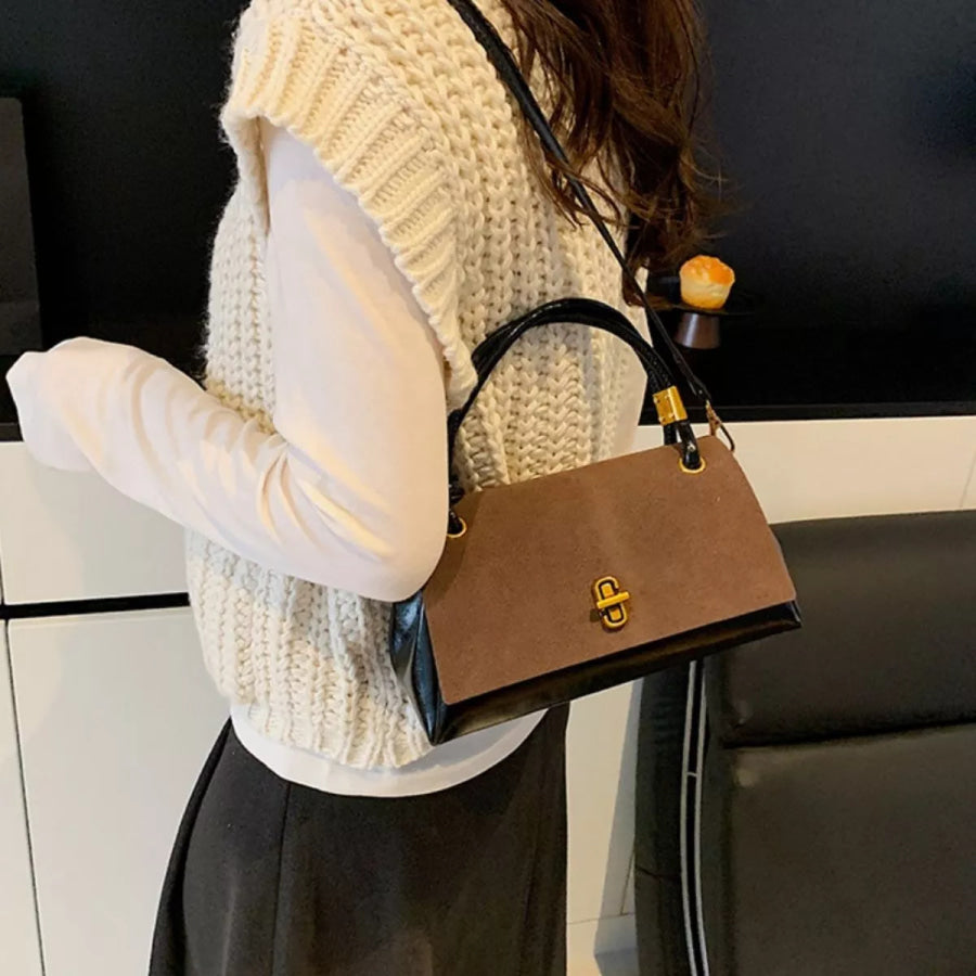 Flap Crossbody Bag with Top Handle Apparel and Accessories