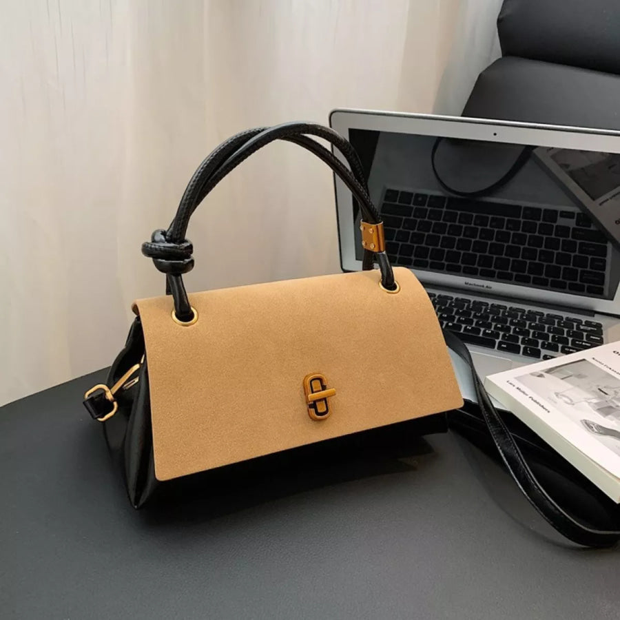 Flap Crossbody Bag with Top Handle Apparel and Accessories
