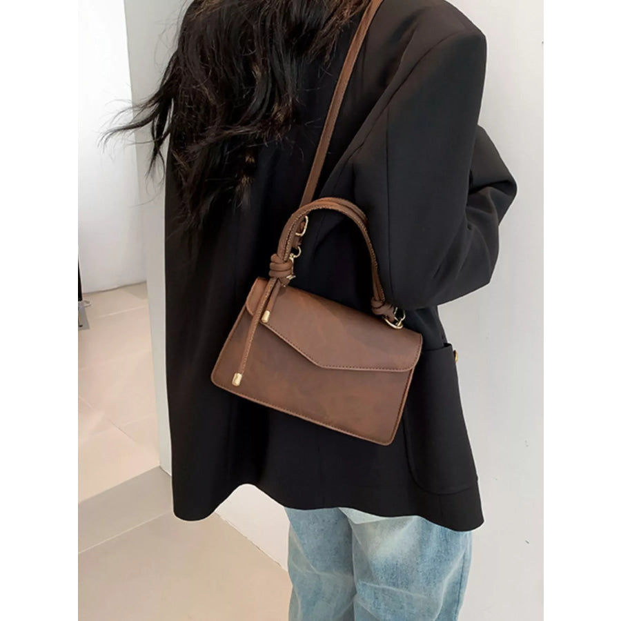 Flap Crossbody Bag with Top Handle Apparel and Accessories