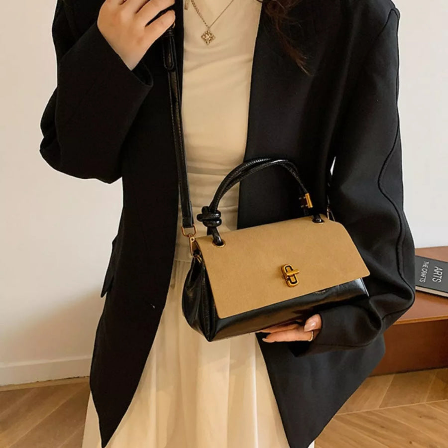 Flap Crossbody Bag with Top Handle Apparel and Accessories