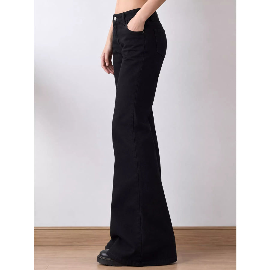 Flare Jeans with Pockets Apparel and Accessories