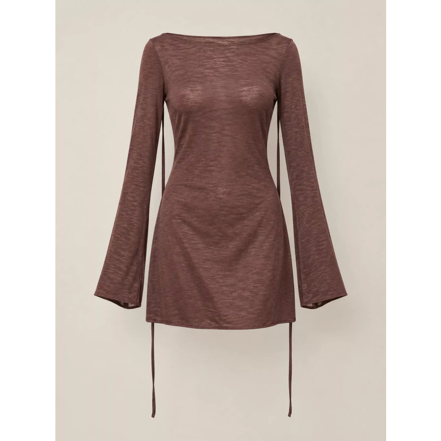 Flare Sleeve Bodycon Mini Dress Apparel and Accessories