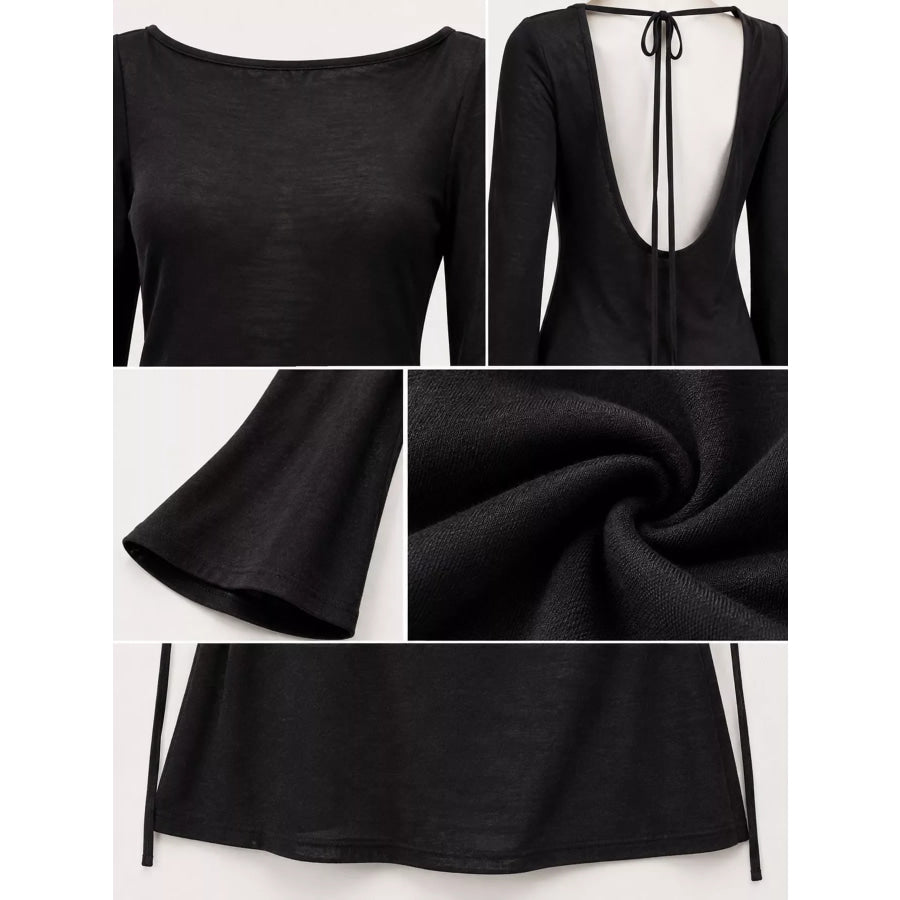 Flare Sleeve Bodycon Mini Dress Apparel and Accessories