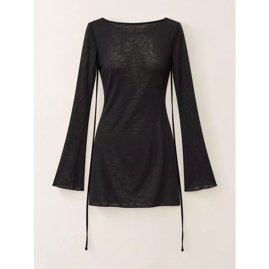 Flare Sleeve Bodycon Mini Dress Apparel and Accessories