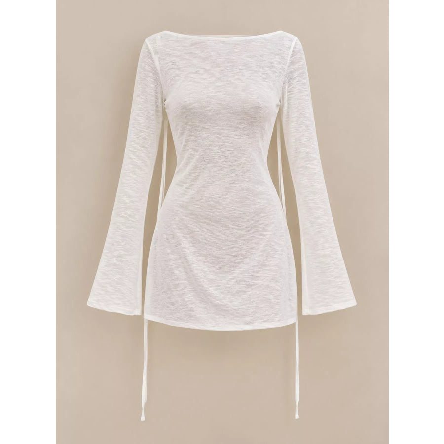 Flare Sleeve Bodycon Mini Dress Apparel and Accessories