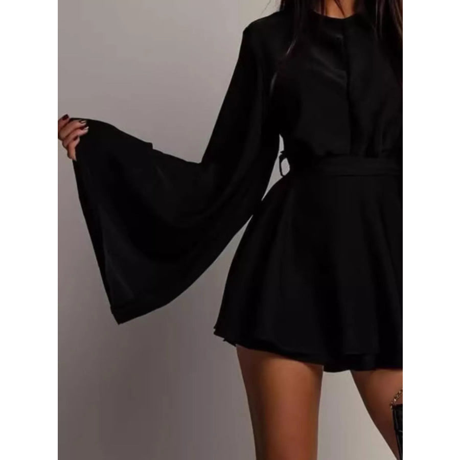 Flare Sleeve Mini Dress Apparel and Accessories