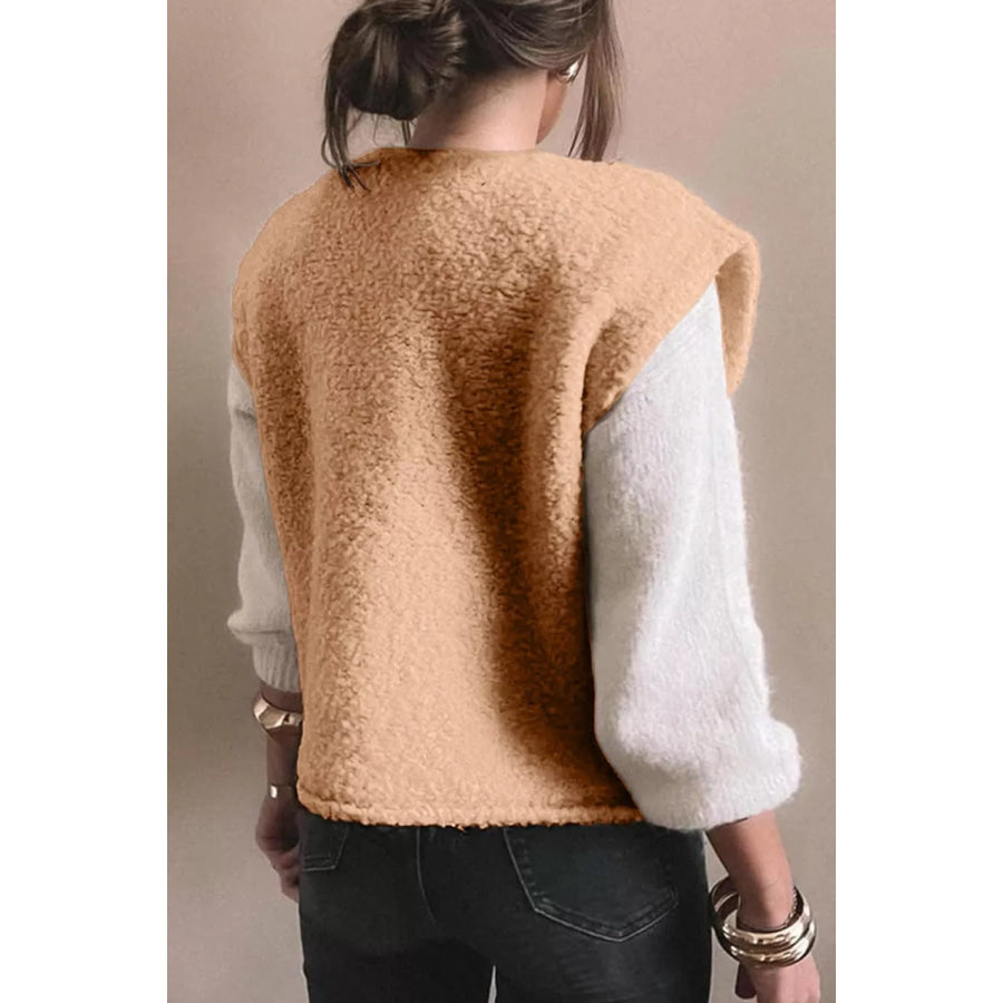 Fleece Button-Down Vest Coat Apparel and Accessories