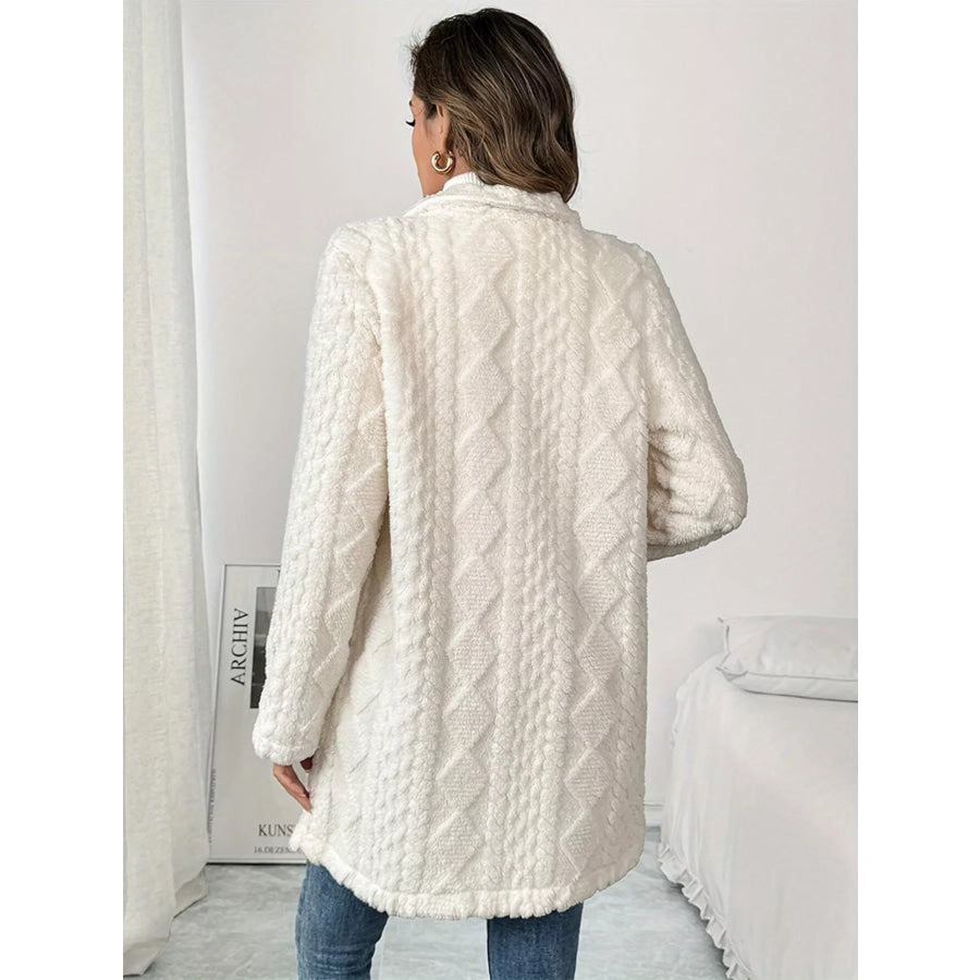Fleece Double-Breasted Longline Coat Apparel and Accessories