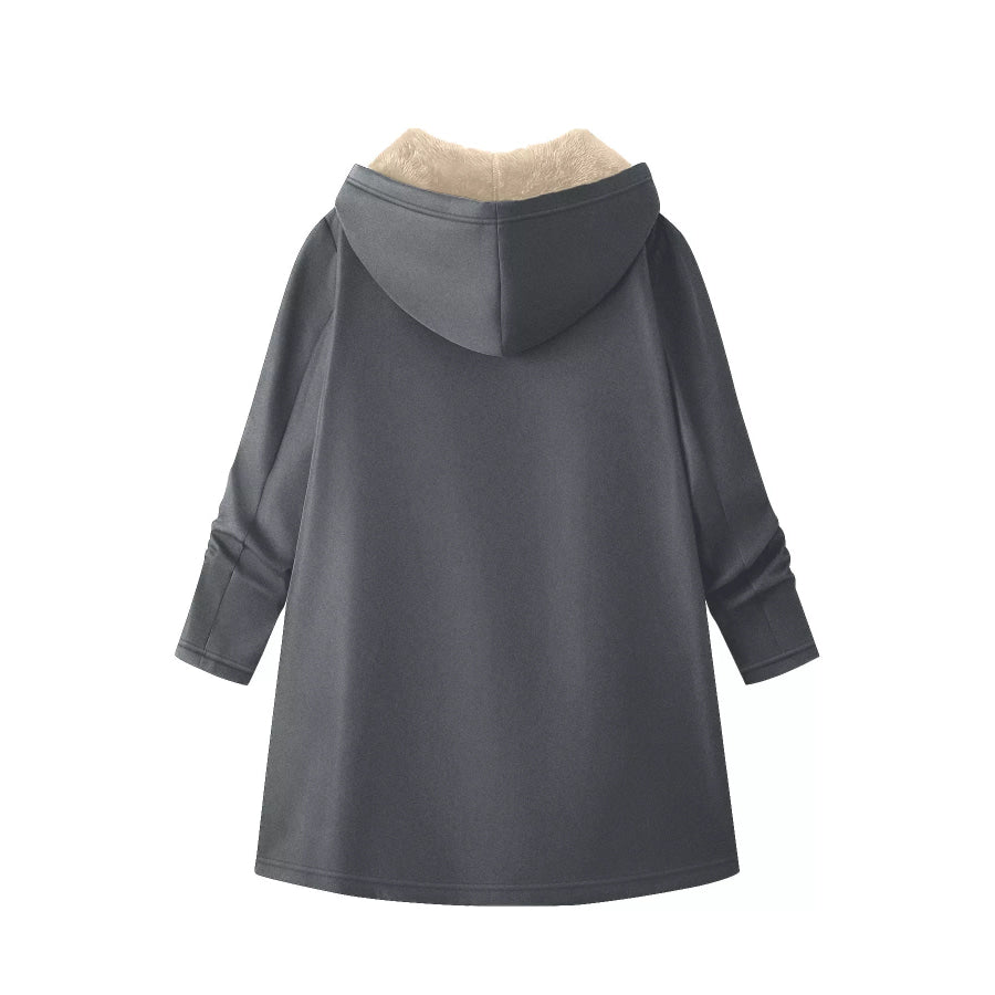 Fleece-Lined Zip Up Hooded Outerwear Apparel and Accessories