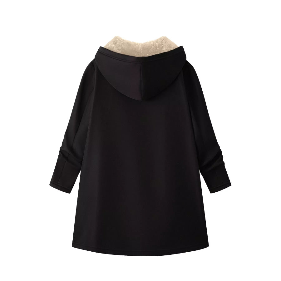 Fleece-Lined Zip Up Hooded Outerwear Apparel and Accessories
