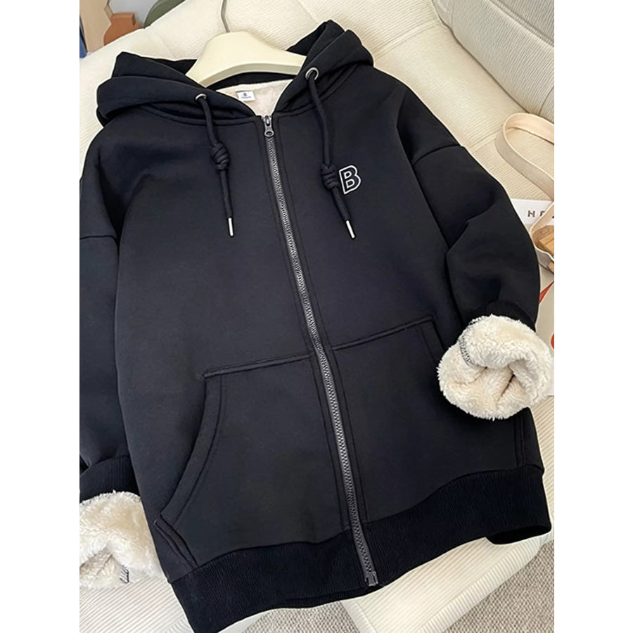 Fleece-Lined Zip-Up Hoodie Apparel and Accessories