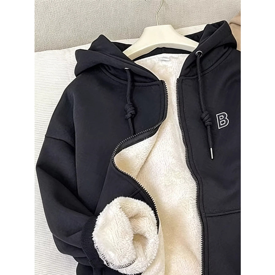 Fleece-Lined Zip-Up Hoodie Apparel and Accessories