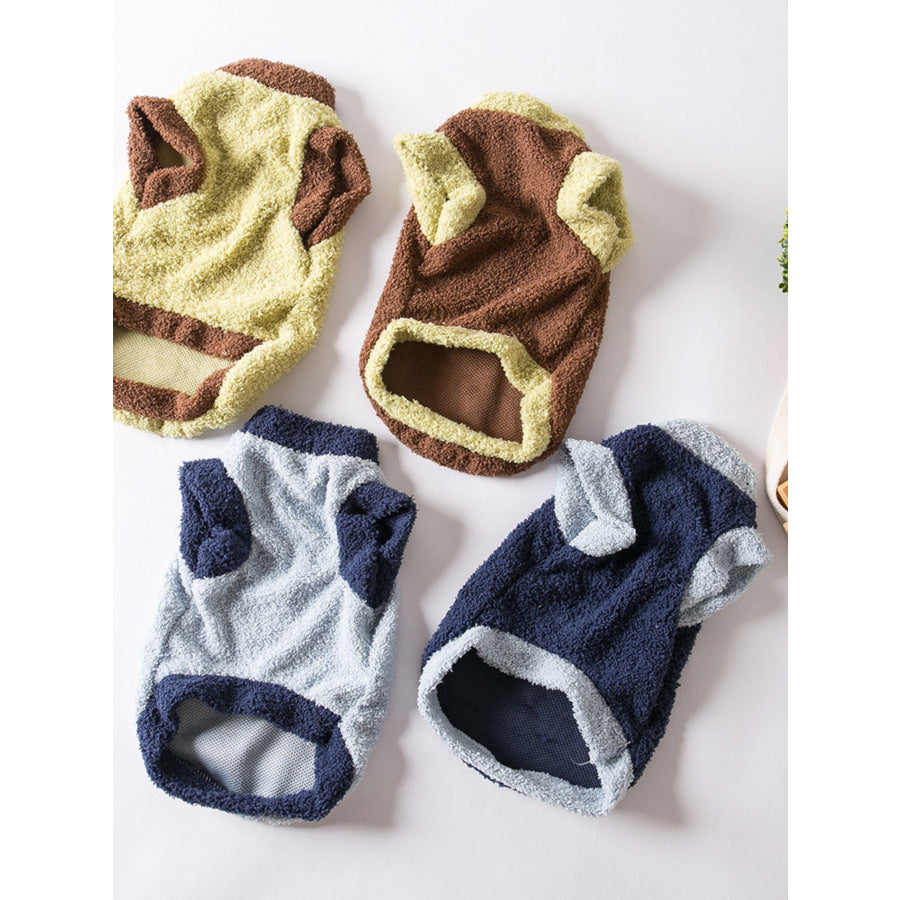 Fleece Pet Sweater with Button Decor Apparel and Accessories