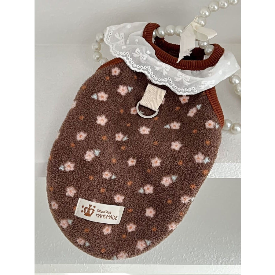 Fleece Pet Top with Lace Collar Apparel and Accessories