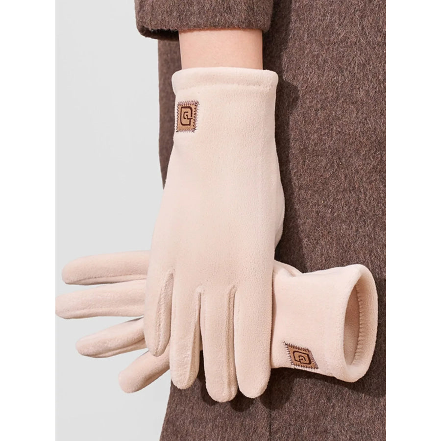 Fleece Touchscreen Gloves Cream / One Size Apparel and Accessories