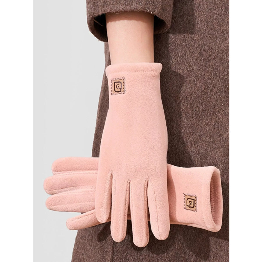 Fleece Touchscreen Gloves Pale Blush / One Size Apparel and Accessories