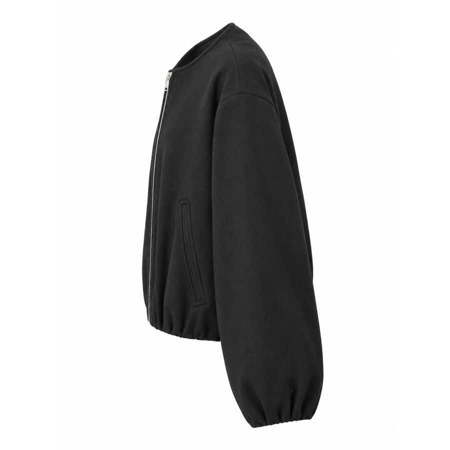 Fleece Zip-Up Cropped Jacket Apparel and Accessories